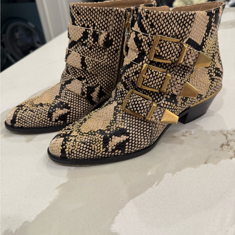 Chloe Susanna Python Ankle Boot - Picture 3 of 5
